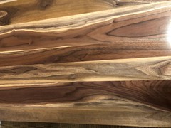 Walnut and curly maple Pittsburgh bridge table